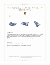 7.93 Ct. Blue Sapphire Crystal from Ceylon (Sri Lanka) Appraisal