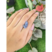 7.93 Ct. Blue Sapphire Crystal from Ceylon (Sri Lanka) Life Style