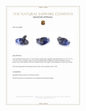 4.77 Ct. Blue Sapphire Crystal from Ceylon (Sri Lanka) Appraisal