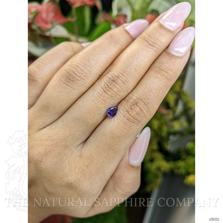 0.59 Ct. Purple Sapphire from Ceylon (Sri Lanka)