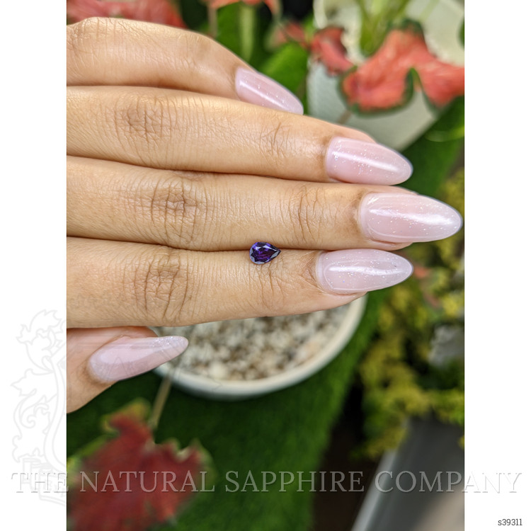 0.59 Ct. Purple Sapphire from Ceylon (Sri Lanka)