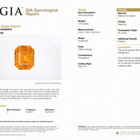 4.50 Ct. Yellowish Orange Sapphire from Ceylon (Sri Lanka) Scan Report