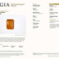 10.08 Ct. Yellowish Orange Sapphire from Ceylon (Sri Lanka) Scan Report