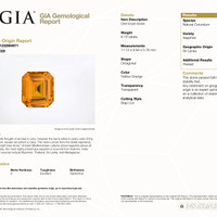 6.19 Ct. Yellowish Orange Sapphire from Ceylon (Sri Lanka) Scan Report