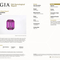 6.08 Ct. Purplish Pink Sapphire from Ceylon (Sri Lanka) Scan Report