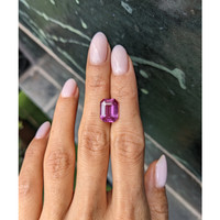 6.08 Ct. Purplish Pink Sapphire from Ceylon (Sri Lanka) Life Style