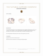 2.44 Ct. Peach Sapphire from Africa Appraisal