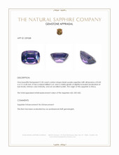 2.20 Ct. Bluish Purple Sapphire from Africa Appraisal