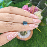 1.68 Ct. Greenish Blue Sapphire from Africa Life Style