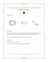 1.17 Ct. Peach Sapphire from Africa Appraisal