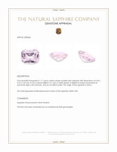 1.17 Ct. Purplish Pink Sapphire from Africa Appraisal