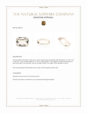 1.08 Ct. Peach Sapphire from Africa Appraisal