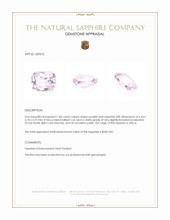 1.06 Ct. Purplish Pink Sapphire from Africa Appraisal