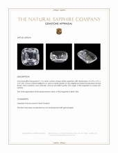 1.14 Ct. White Sapphire from Ceylon (Sri Lanka) Appraisal