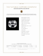 1.04 Ct. White Sapphire from Ceylon (Sri Lanka) Scan Report