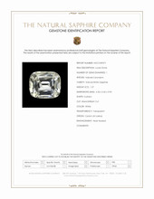 1.27 Ct. White Sapphire from Ceylon (Sri Lanka) Scan Report