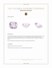 1.05 Ct. Purplish Pink Sapphire from Africa Appraisal