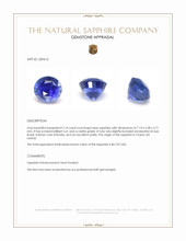 2.14 Ct. Blue Sapphire from Ceylon (Sri Lanka) Appraisal