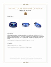 1.16 Ct. Blue Sapphire from Ceylon (Sri Lanka) Appraisal