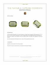 1.68 Ct. Green Sapphire from Ceylon (Sri Lanka) Appraisal