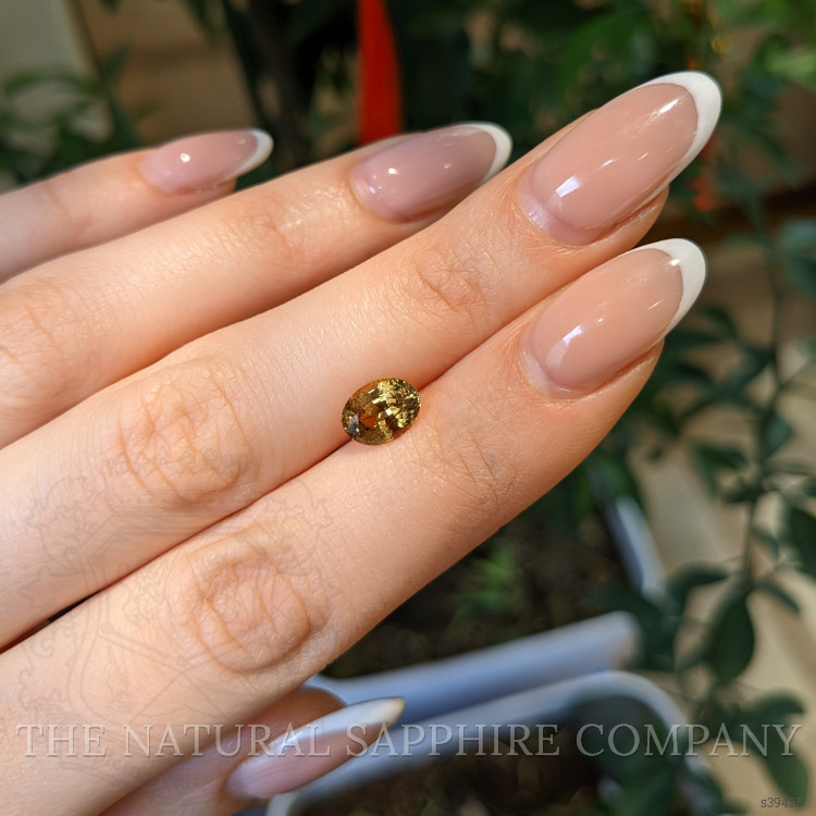 2.10 Ct. Yellowish Brown Sapphire from Ceylon (Sri Lanka)