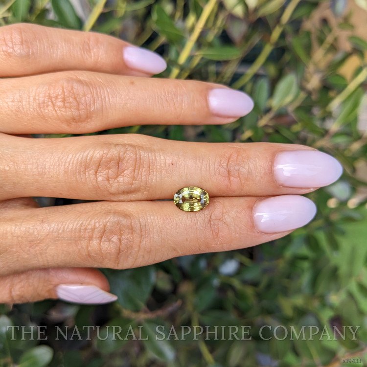1.82 Ct. Yellowish Green Sapphire from Ceylon (Sri Lanka)
