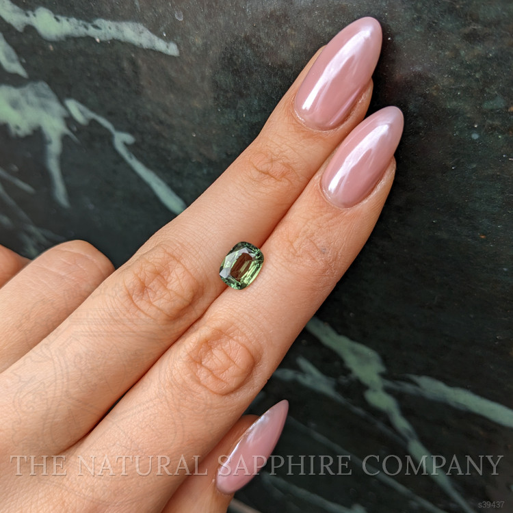 2.47 Ct. Green Sapphire from Ceylon (Sri Lanka)