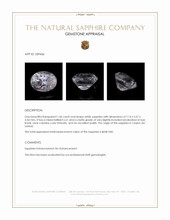 1.46 Ct. White Sapphire from Ceylon (Sri Lanka) Appraisal