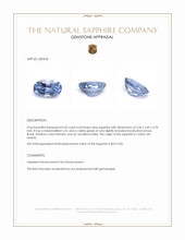 0.45 Ct. Blue Sapphire from Ceylon (Sri Lanka) Appraisal