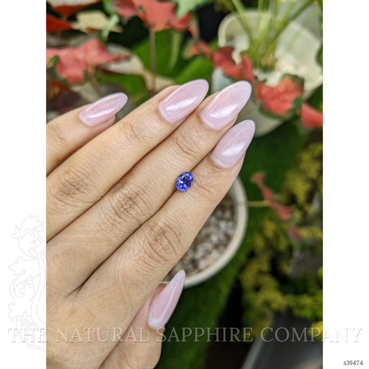 0.89 Ct. Violet Sapphire from Ceylon (Sri Lanka)