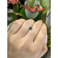 1.06 Ct. Bluish Green Sapphire from Madagascar Life Style