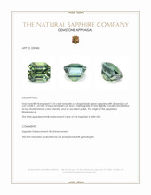 1.10 Ct. Bluish Green Sapphire from Madagascar Appraisal