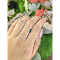 1.00 Ct. Bluish Green Sapphire from Madagascar Life Style