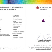 3.17 Ct. Purplish Pink Sapphire from Madagascar Scan Report