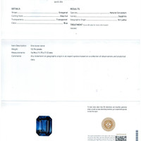 12.74 Ct. Blue Sapphire from Ceylon (Sri Lanka) Scan Report