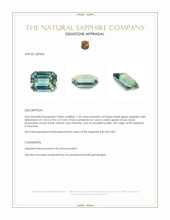 1.56 Ct. Bluish Green Sapphire from Tanzania Appraisal