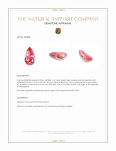 1.52 Ct. Padparadscha Sapphire from Madagascar Appraisal