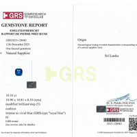 10.10 Ct. Blue Sapphire from Ceylon (Sri Lanka) Pdf