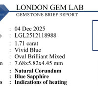 1.71 Ct. Blue Sapphire from Ceylon (Sri Lanka) Pdf