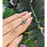 2.07 Ct. Bluish Green Sapphire from Tanzania Life Style