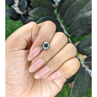 2.07 Ct. Bluish Green Sapphire from Tanzania Life Style
