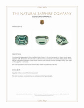 2.10 Ct. Bluish Green Sapphire from Tanzania Appraisal