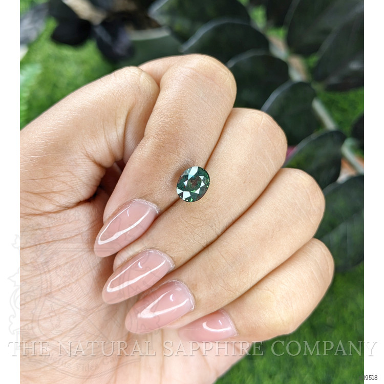 2.22 Ct. Greenish Blue Sapphire from Tanzania