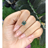 2.55 Ct. Bluish Green Sapphire from Tanzania Life Style