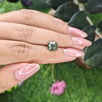 2.53 Ct. Bluish Green Sapphire from Tanzania Life Style