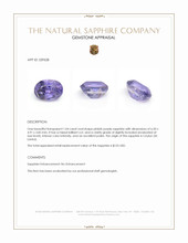 1.04 Ct. Pinkish Purple Sapphire from Ceylon (Sri Lanka) Appraisal