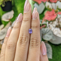 1.04 Ct. Pinkish Purple Sapphire from Ceylon (Sri Lanka) Life Style