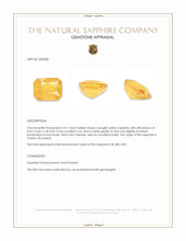 3.01 Ct. Orangish Yellow Sapphire from Ceylon (Sri Lanka) Appraisal