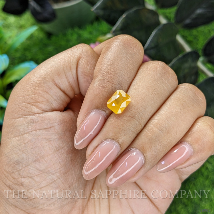 3.01 Ct. Orangish Yellow Sapphire from Ceylon (Sri Lanka)