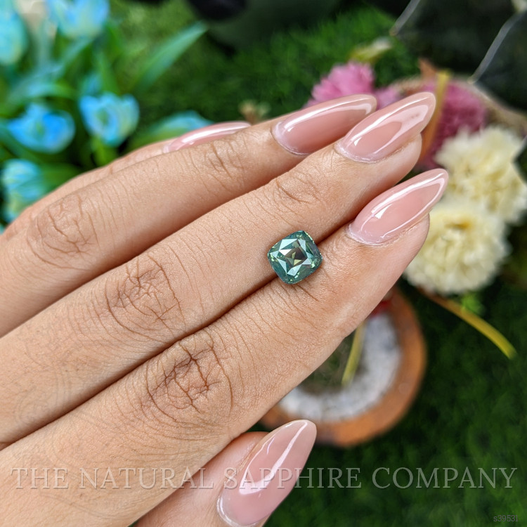 2.19 Ct. Bluish Green Sapphire from Ceylon (Sri Lanka)